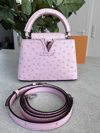 Original Louis Vuitton Capucines Mini Straußenleder Ostrich