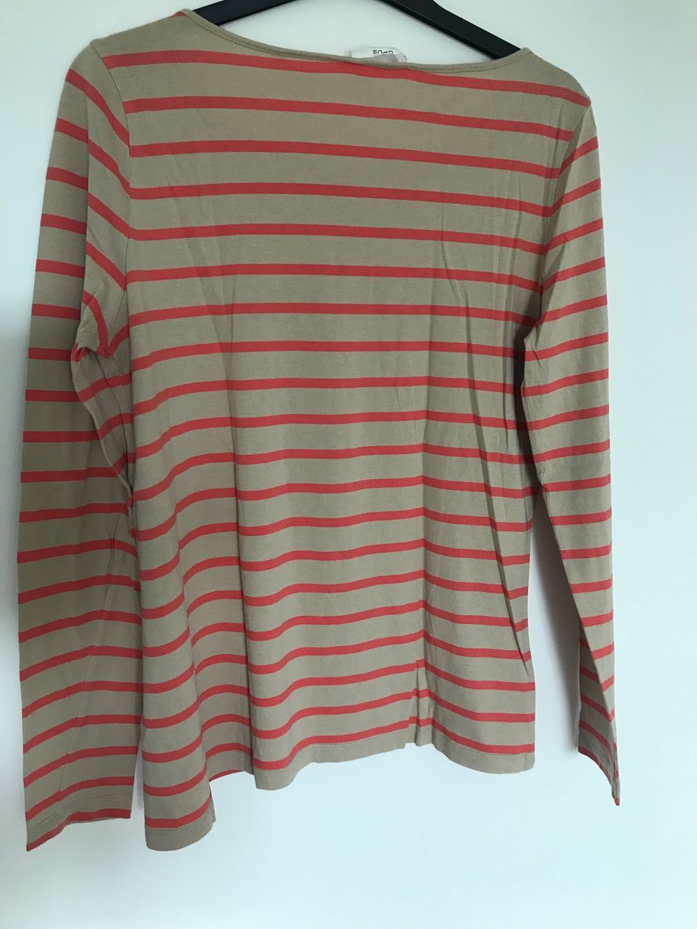 Opus T-shirt: Opus gestreiftes Langarmshirt, Gr. 40, beige/orange – Usato da Niederteufen venduto da mix18 1