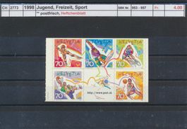 1998 "Jugend, Freizeit, Sport" - Heftchenblatt ** postfrisch