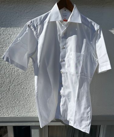 Olymp Herren Hemd kurzarm, weiss, Gr. S, Slim line, wie NEU