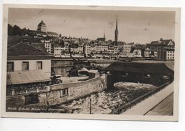 ZÜRICH Gedeckte Brücke und Limmatquai - Lastwagen