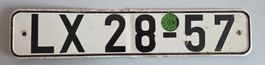Vintage DDR Autokennzeichen LX 28-57, Rarität