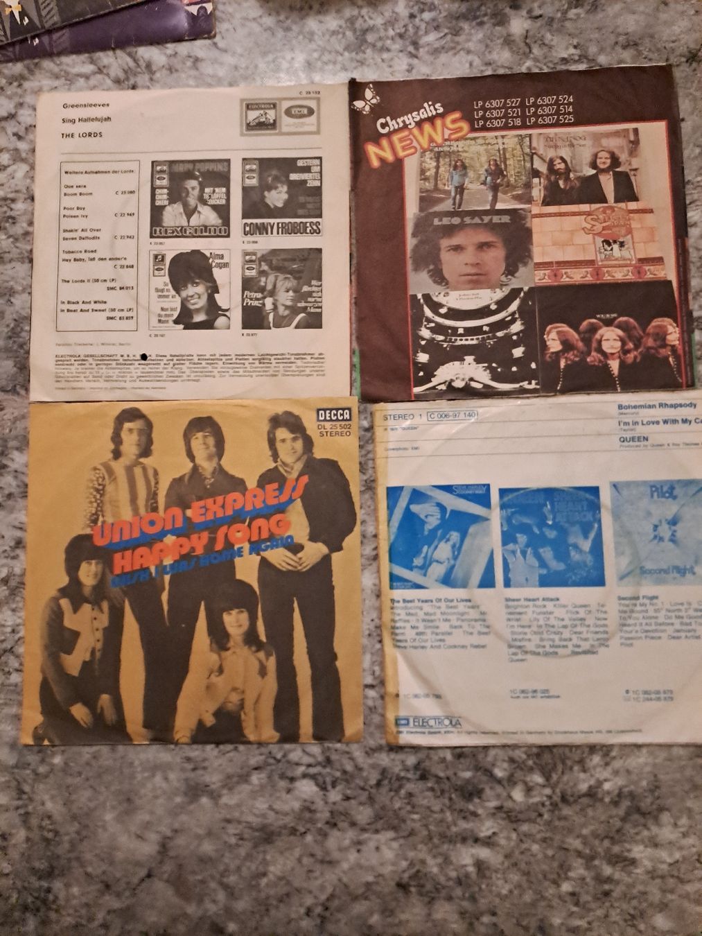 Dischi in vinile: 4 Singles ROCK . POP . BEAT – Usato da Uetendorf venduto da Essiggurken 1