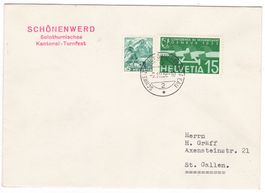 Lettre de Schönenwerd BPA A170 pour St.Gallen le 9.VII.38