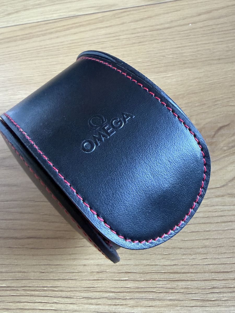 Omega Uhrenboxen: Omega Travel Watch Case Black Leather Red Stitching – Gebraucht aus Marin-Epagnier von Bill_Watch 4