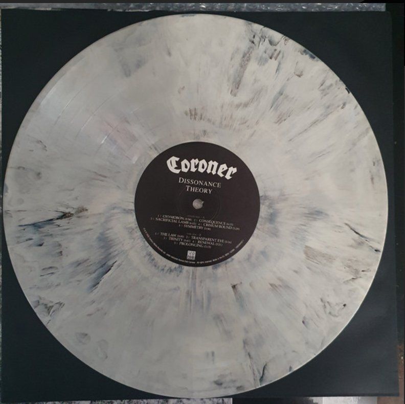 Dischi in vinile: Coroner - Dissonance Theory LP / Creamy White Black Marbled – Nuovo e nell'imballaggio originale da Zürich venduto da LustForLive 3