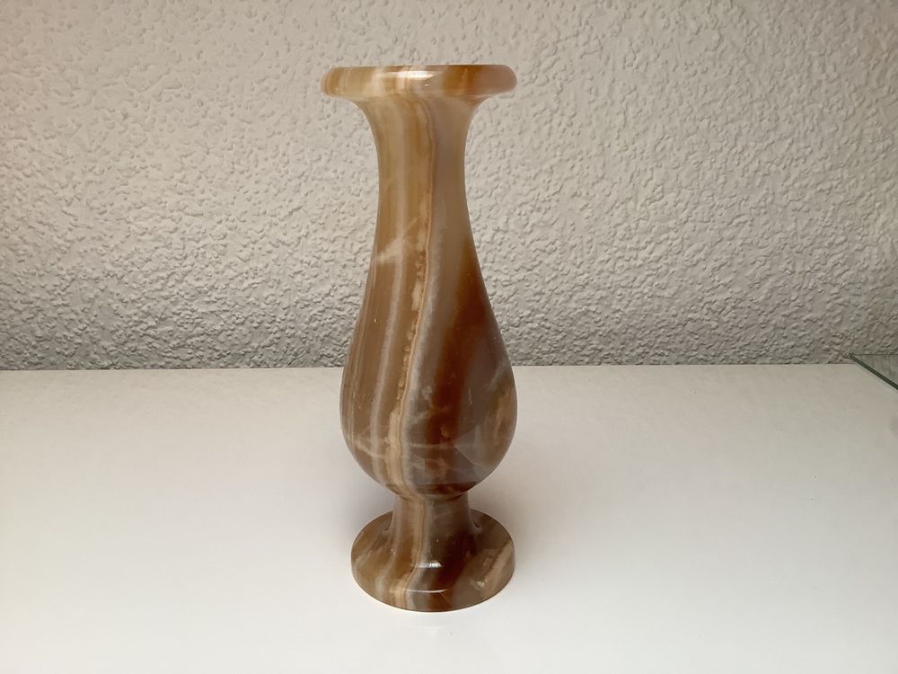 Vases à fleurs en marbre onyx vert foncé