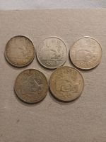Lot de 5 pièces Belgique 20 et 50 Francs occasion argent 