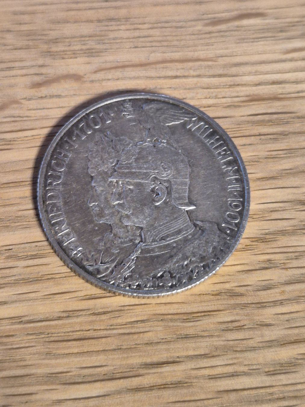Alle Münzen: Deutsches Reich 2 Mark 1901 - Silber – Gebraucht aus Mels von Goldenfalcon