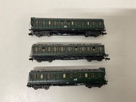 Fleischmann piccolo drei DB Personenwagen, Bespielt