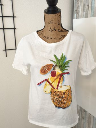 T-Shirt L'atelier du Marais weiss Ananas Grösse M