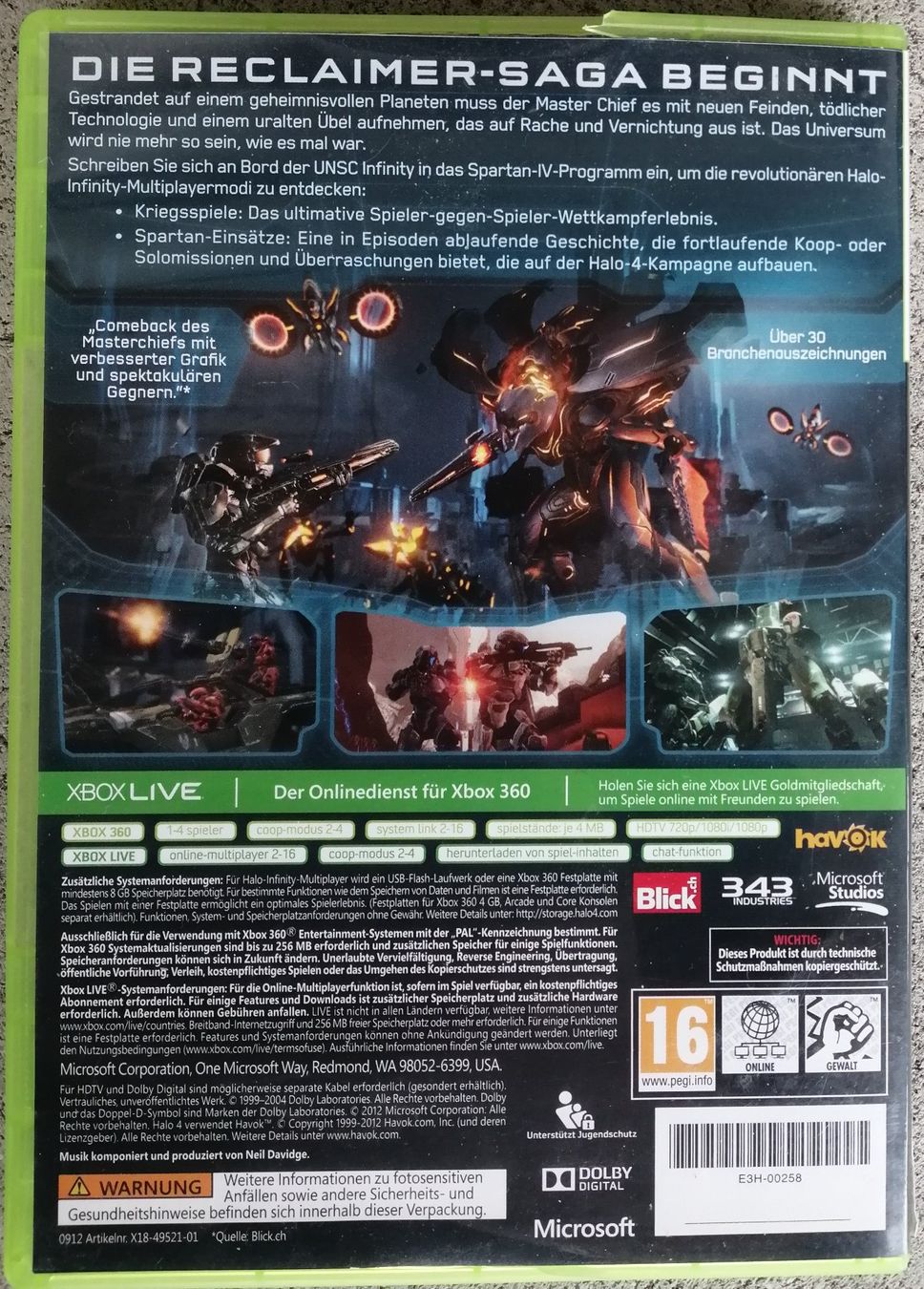 Giochi: Halo 4 - Xbox 360 – Usato da Schaffhausen venduto da Domifran 1