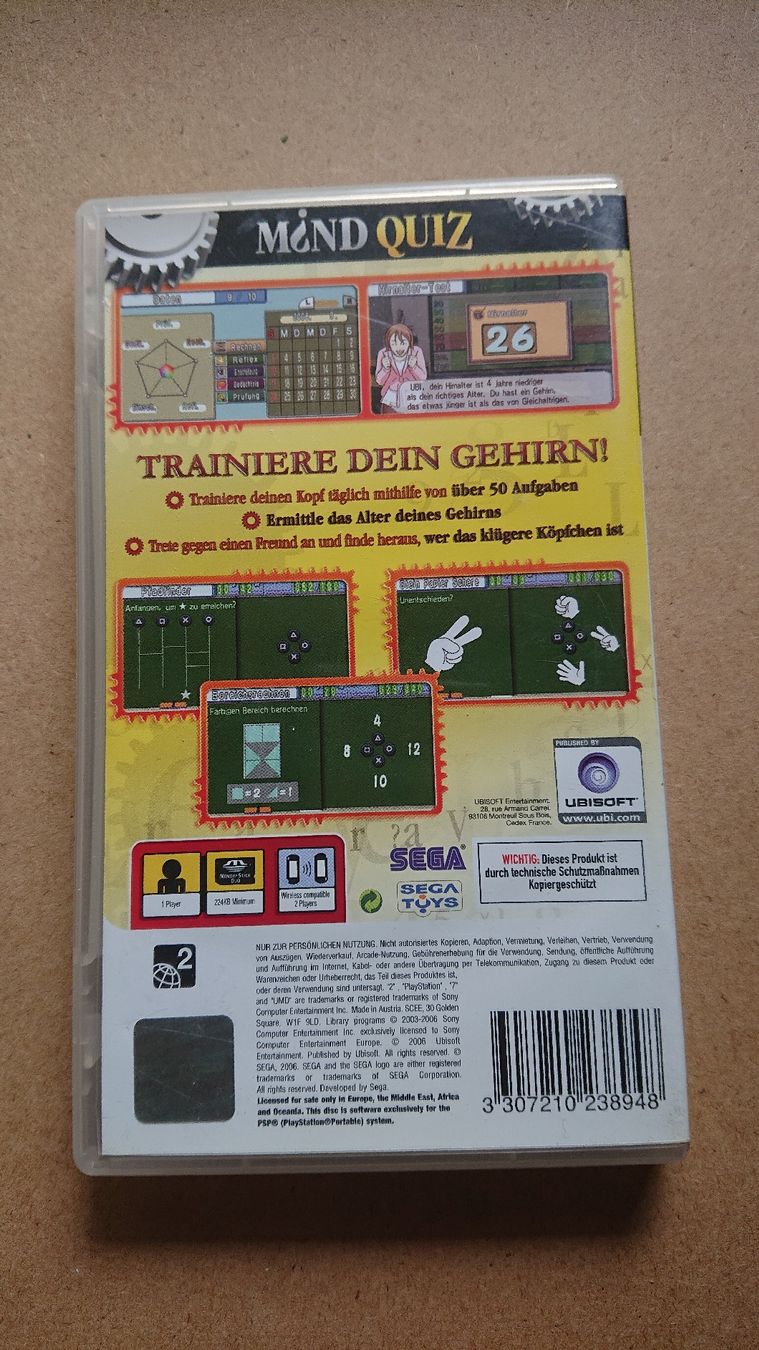 Giochi: Mind Quiz PSP, trainiere dein Gehirn – Usato da Chur venduto da FreakofRarity 1