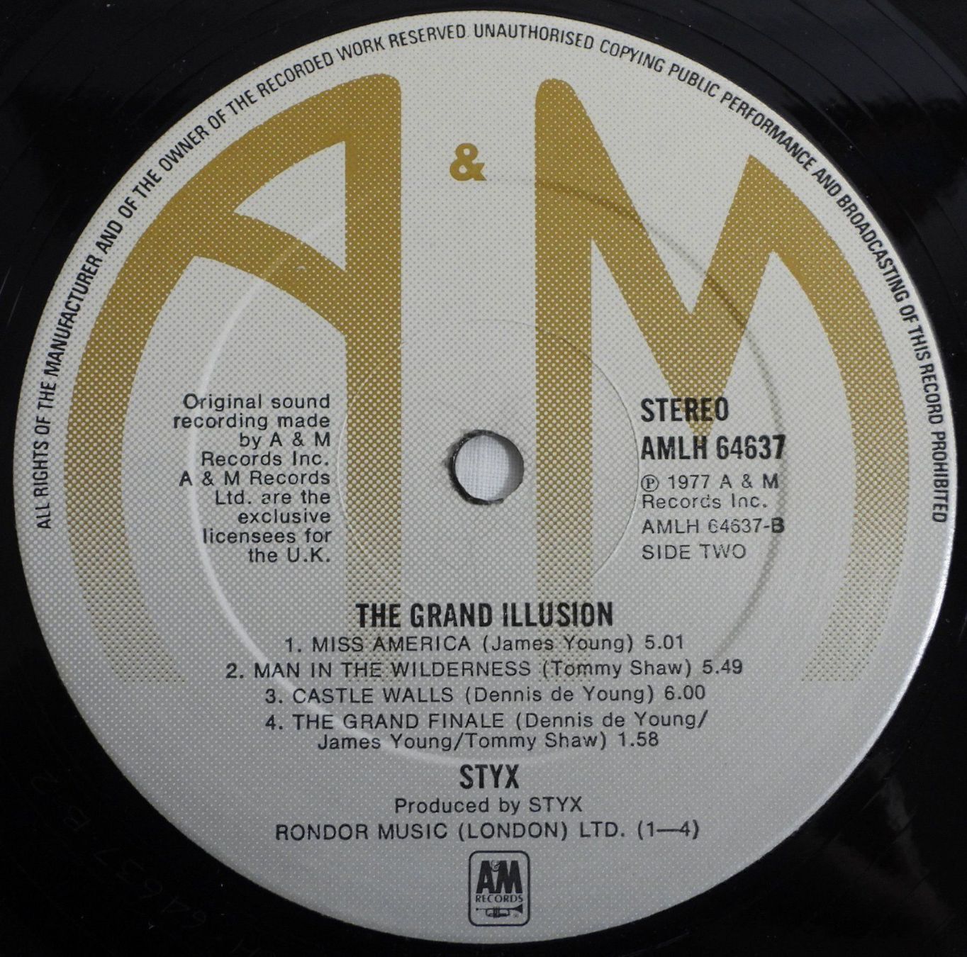 Dischi in vinile: STYX THE GRAND ILLUSION  LP 1977 – Usato da Dübendorf venduto da mar_85sd 7