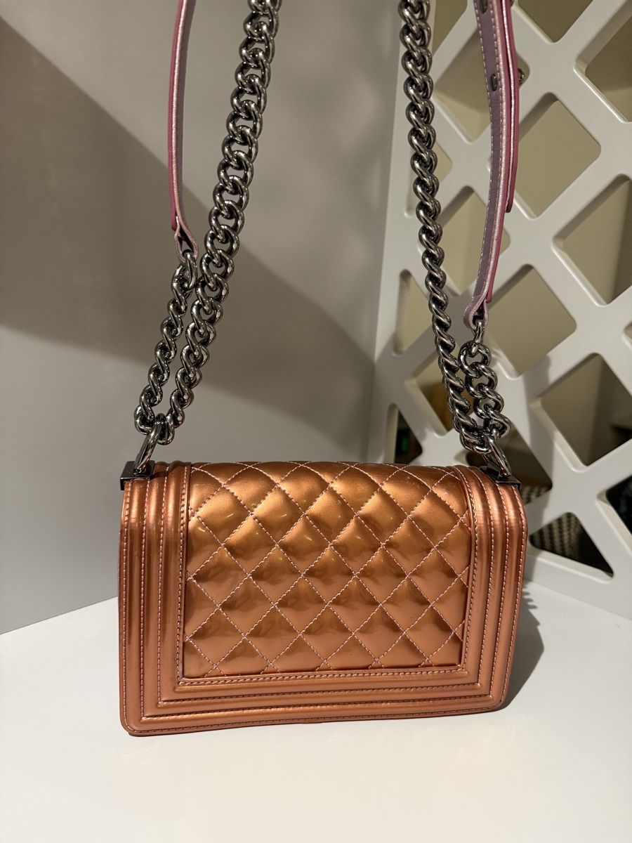 Chanel Borse da donna: Chanel Boy Bag metallic copper leather – Usato da Luzern venduto da rec_8srh 1