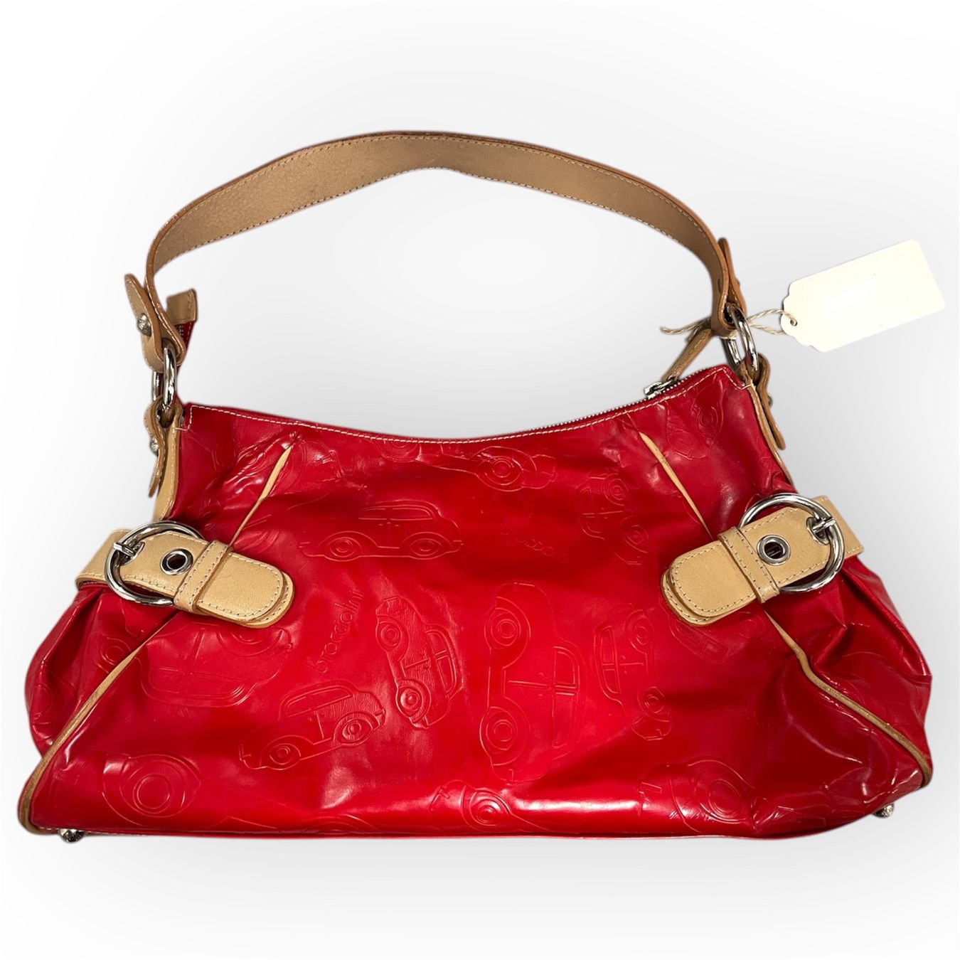 Braccialini Taschen für Damen: BRACCIALINI Rote Handtasche mit Autoprägung – Gebraucht aus Urdorf von Anassor