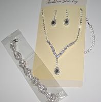 3-teiliges Schmuckset weiss