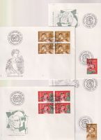 FDC. BIT. Genf. 1983/88. Serie Einzelm. & 4-er-Blocks.