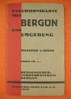EXKURSIONSKARTE BERGÜN UND UMGEBUNG, 1927