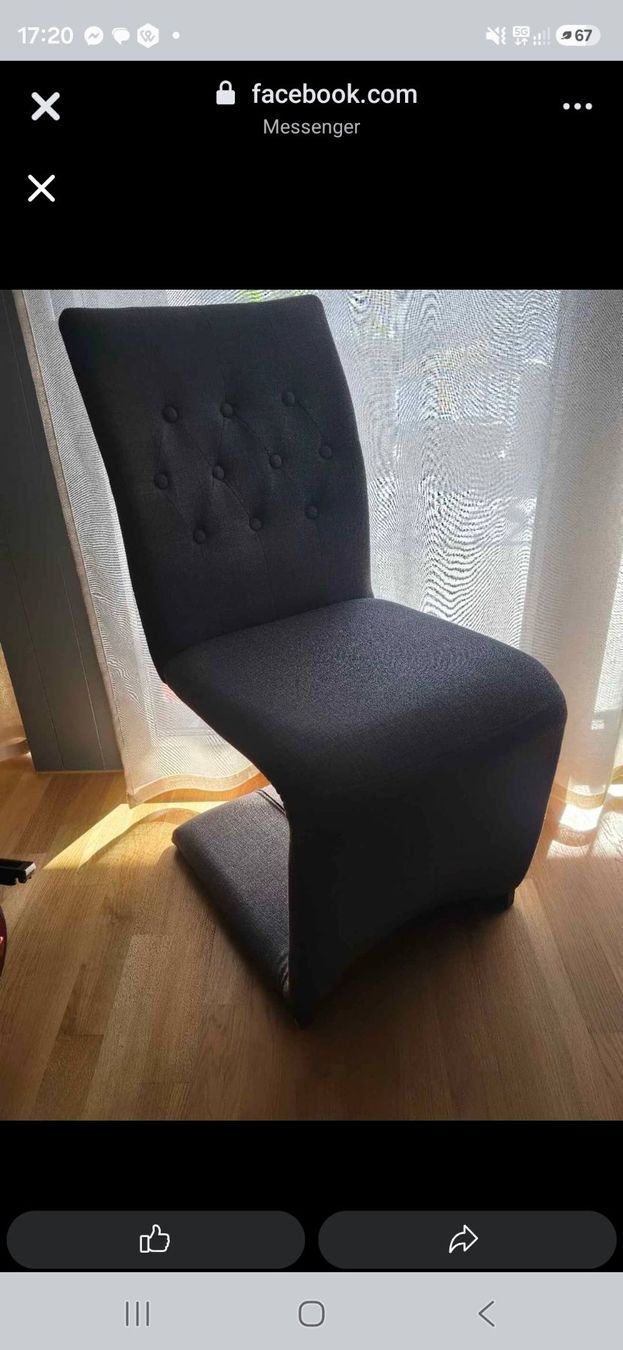 Sedie: 4 Moderne Stühle mit Stoff bezogen – Usato da Brunnen venduto da -PR-