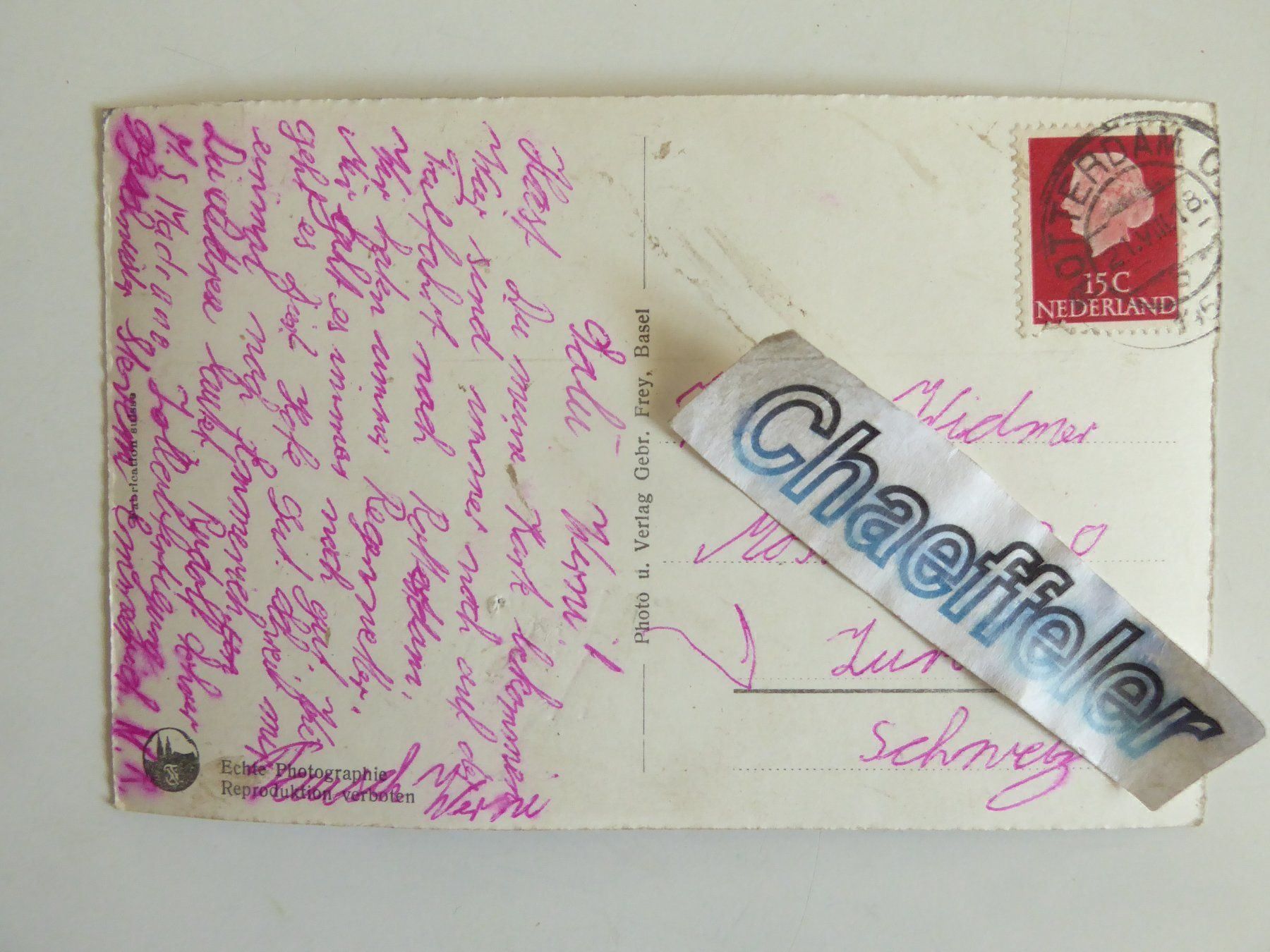 Cartoline postali: Basel. Kleinhüningen - Rheinhafen – Usato da Zürich venduto da Chaeffeler 1