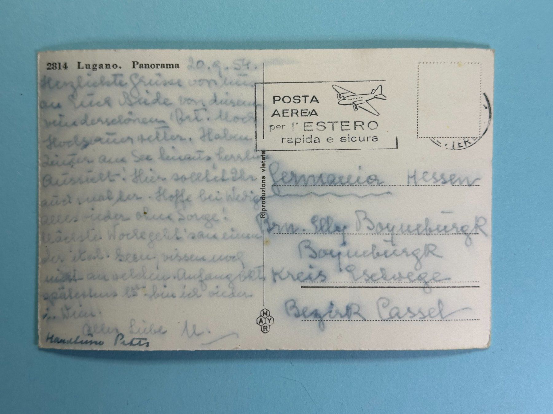 Cartoline postali: Lugano - Panorama – Usato da Steg VS venduto da _vinci_ 1