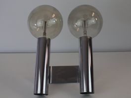Seltene Chrom Wandlampe Space Age 70er Jahre
