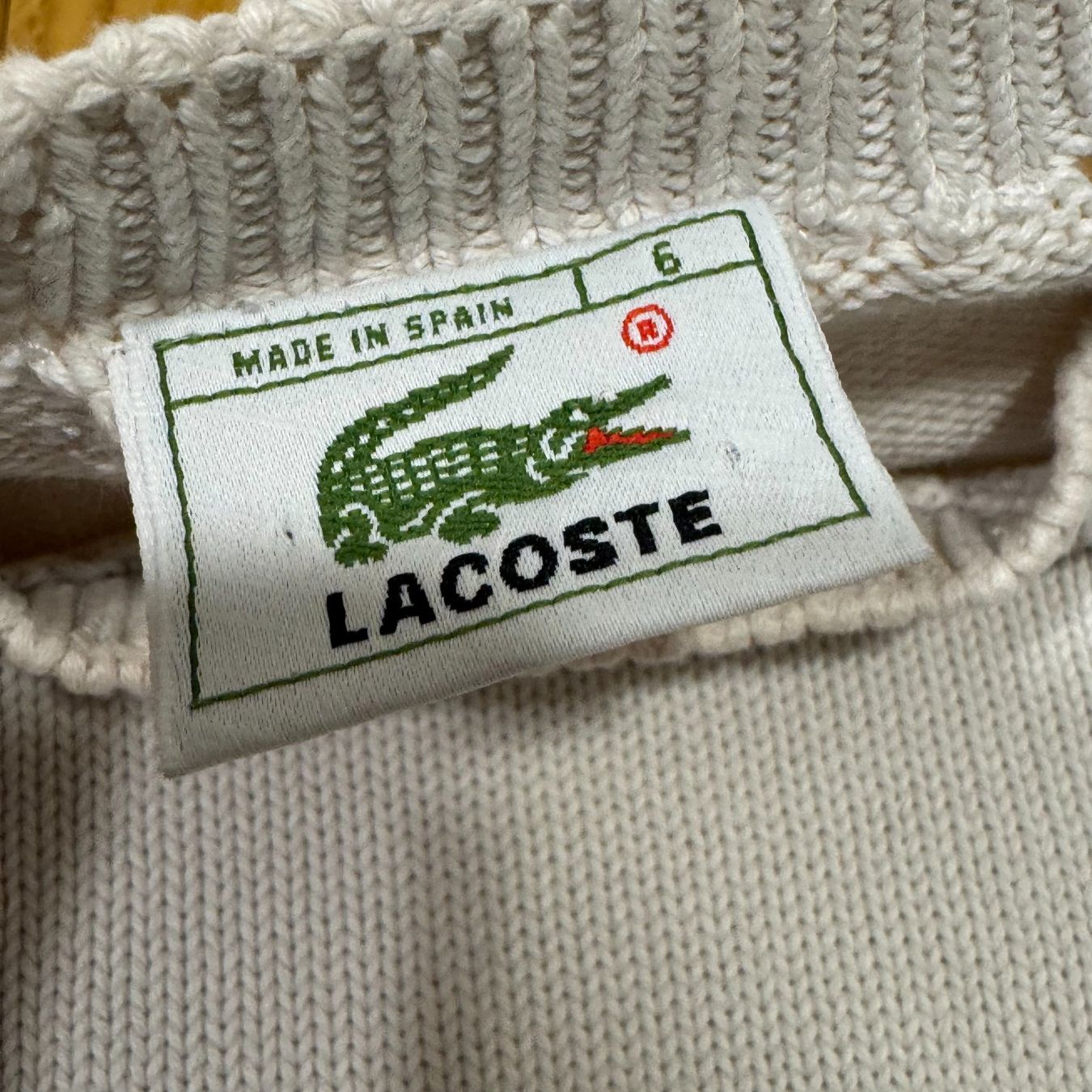 Lacoste Maglioni & Felpe: Lacoste vintage white knitted sweatshirt 00s strickpullover – Usato da St. Gallen venduto da sourced_limited 2