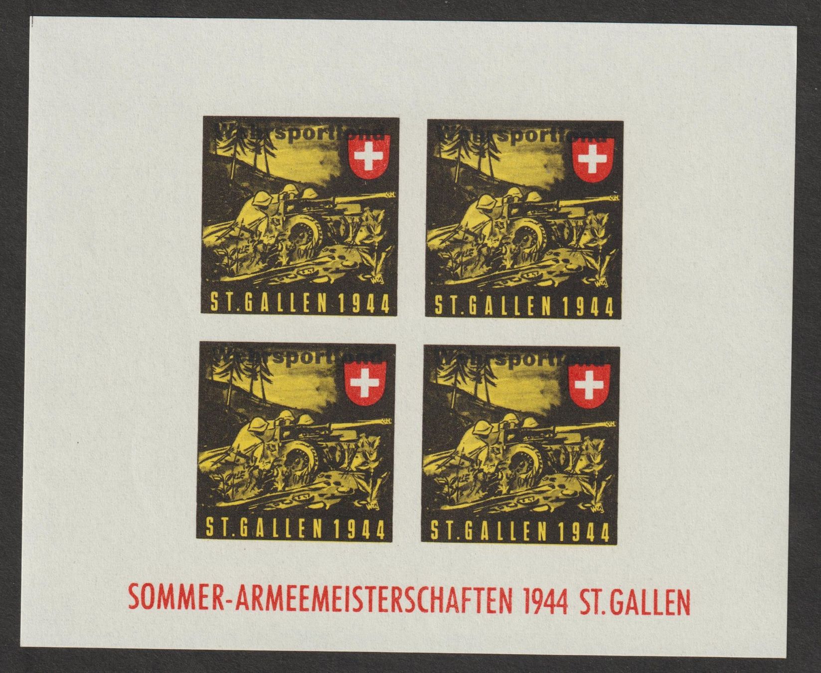 Tutti i francobolli: Armeemeisterschaften Nr. 68/6 ** – Usato da Siebnen venduto da Fstaehli