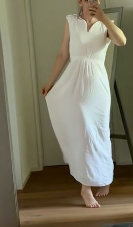 Weisses Maxi - Sommerkleid