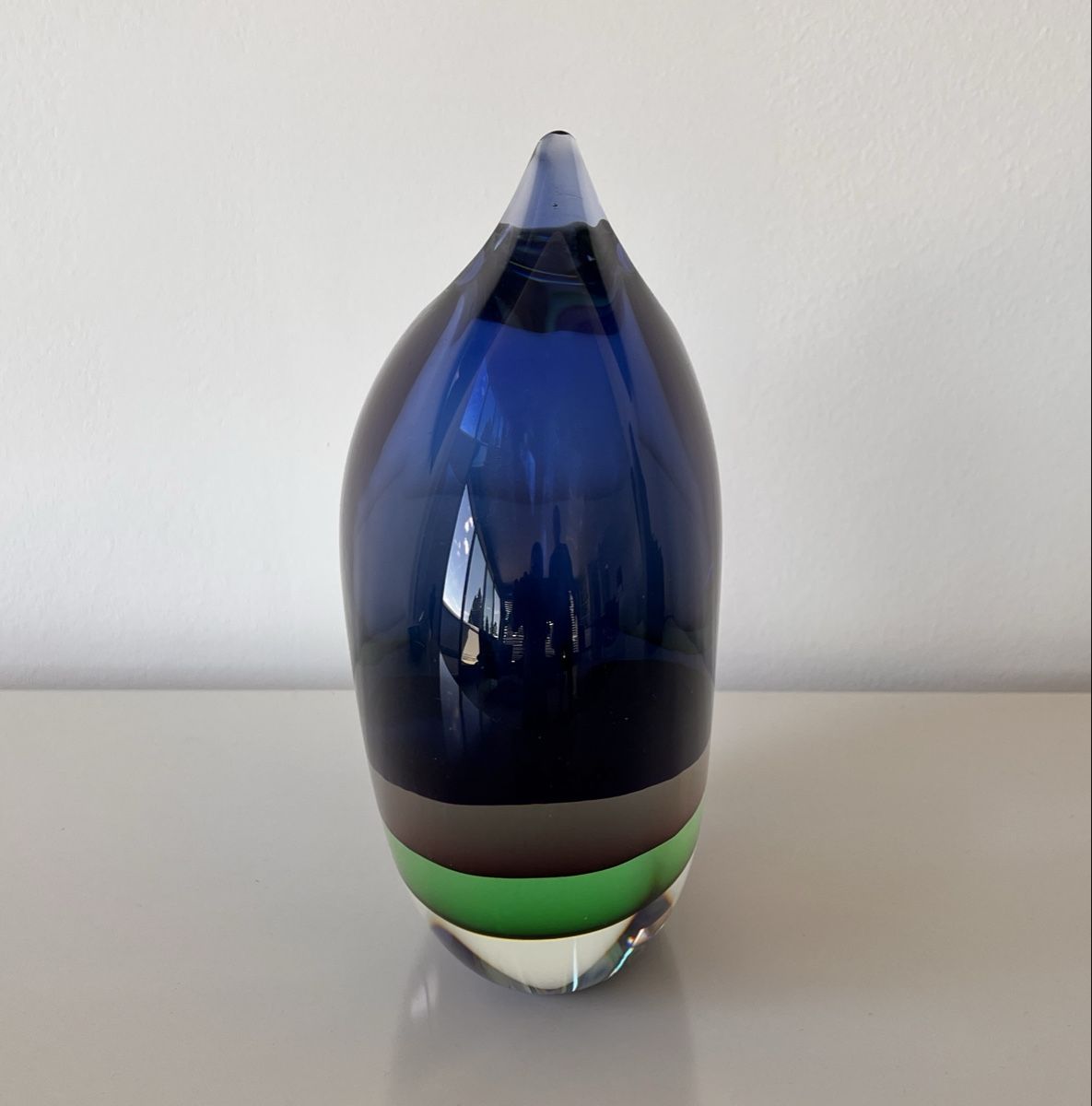 Murano Vasen & Gefässe: Murano Glasvase blau mit Farbverlauf – Gebraucht aus Binningen von 73DH 2