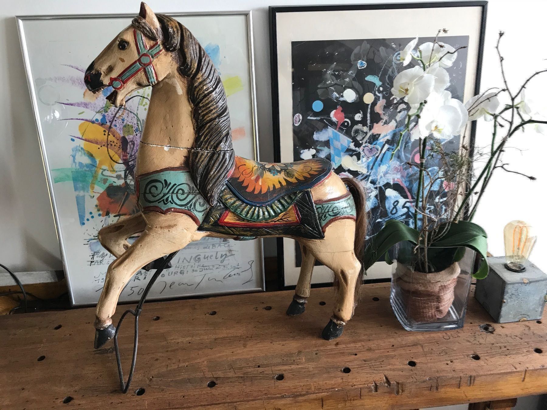 Skulpturen & Statuen: Cheval en bois début 20ème antik – Gebraucht aus Vallamand von Bricbracbroc82 1