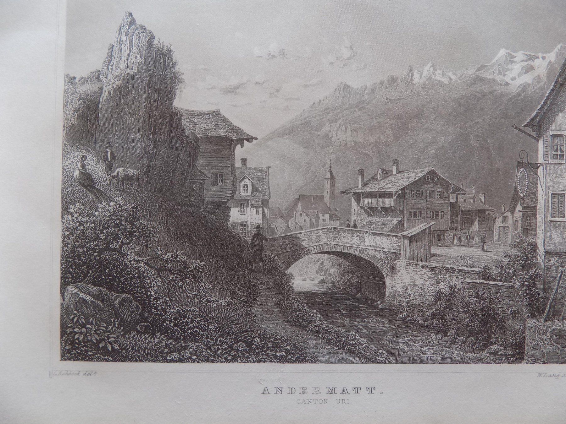 Incisioni: Andermatt Stahlstich Rohbock – Usato da Risch venduto da Antikfee 2