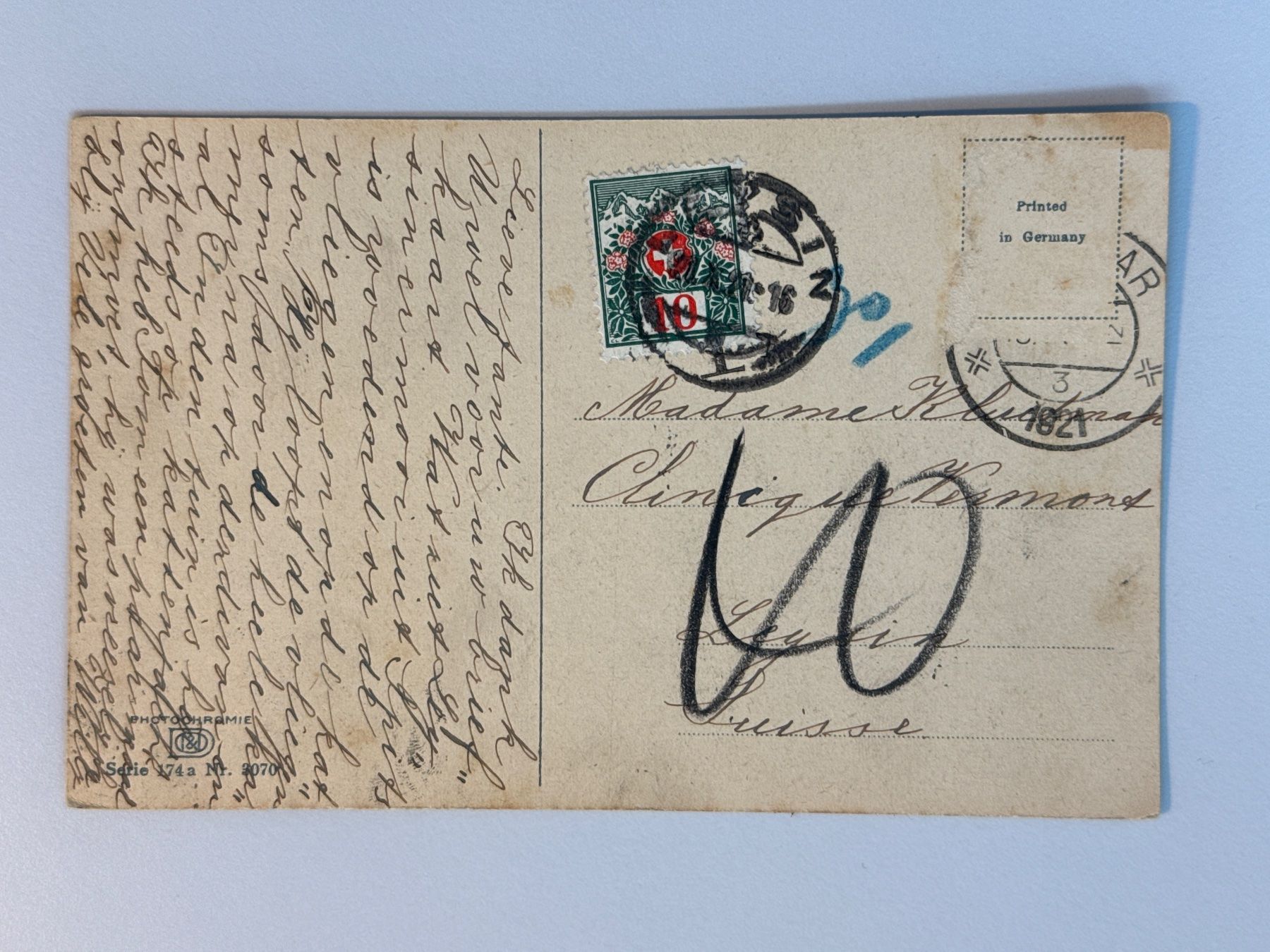 Tutti i francobolli: 1921 Postkarte Nachporto – Usato da Küssnacht am Rigi venduto da mic_xr8d