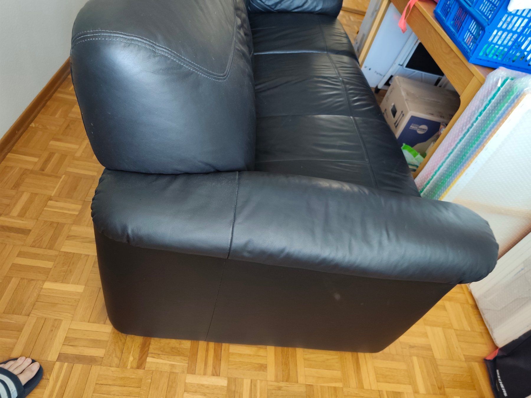 Ikea Divani: 3-er Ledersofa schwarz - gebraucht – Usato da Volketswil venduto da sig_z6tj 3