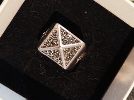 Silberring, Modeschmuck Karl Lagerfeld, Grösse 52