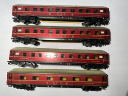 Märklin 4x DSG Metall Schlafwagen rot, AC