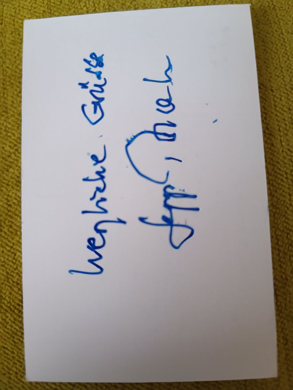 Autografi: Sepp Blatter - persönlich Visitenkarte + Autogramme – Usato da Menziken venduto da Autogramme 1
