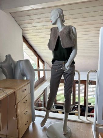 Nerzgilet/-Bolero mit Wolle