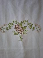 Leintuch handgestickt 