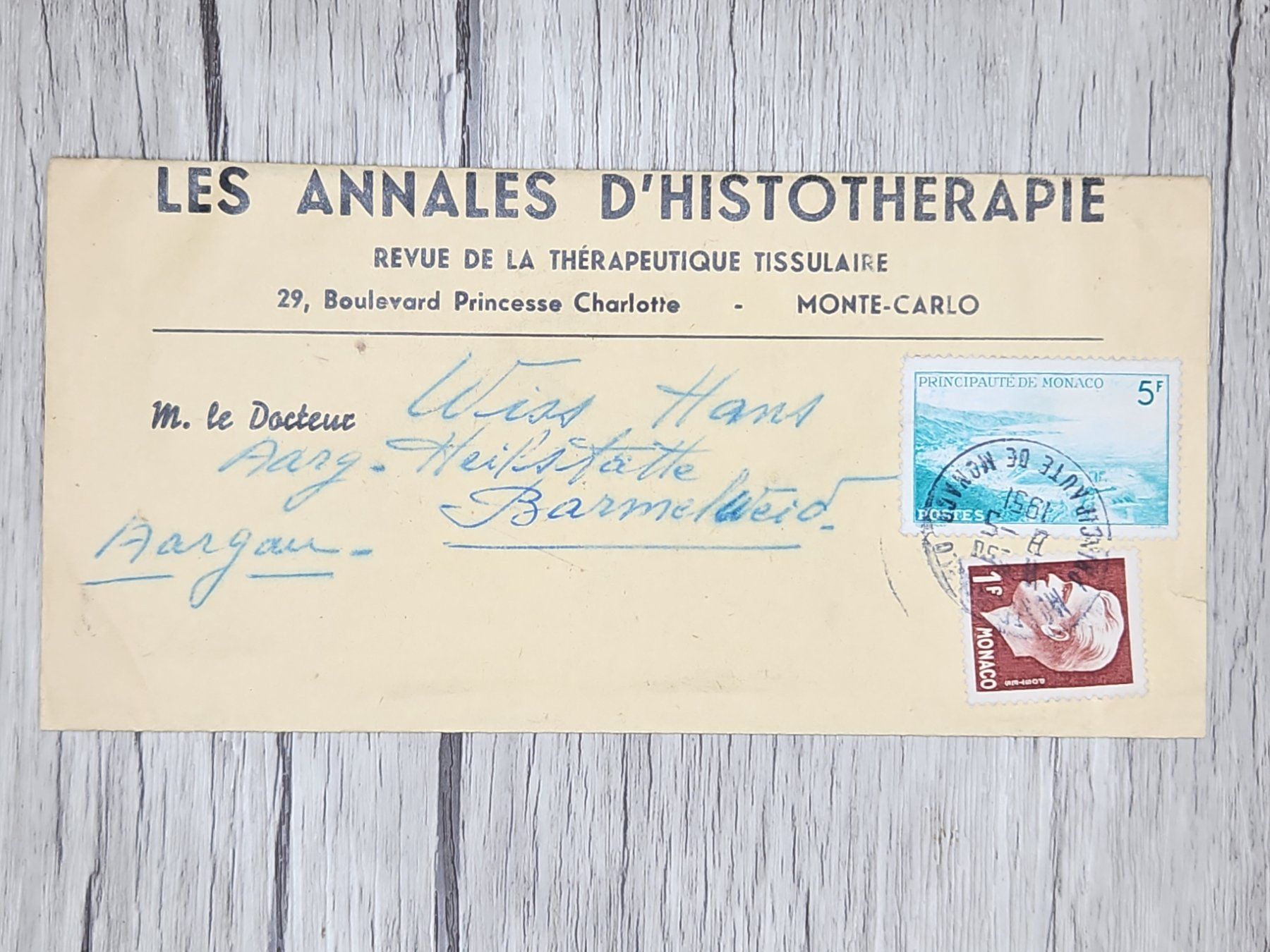 Alle Briefmarken: CL14 Document + Timbre Monaco 1951 – Gebraucht aus Cousset von Patrick_Collections