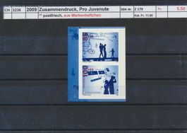 2009 Zusammendruck, Pro Juventute aus Markenheft. **