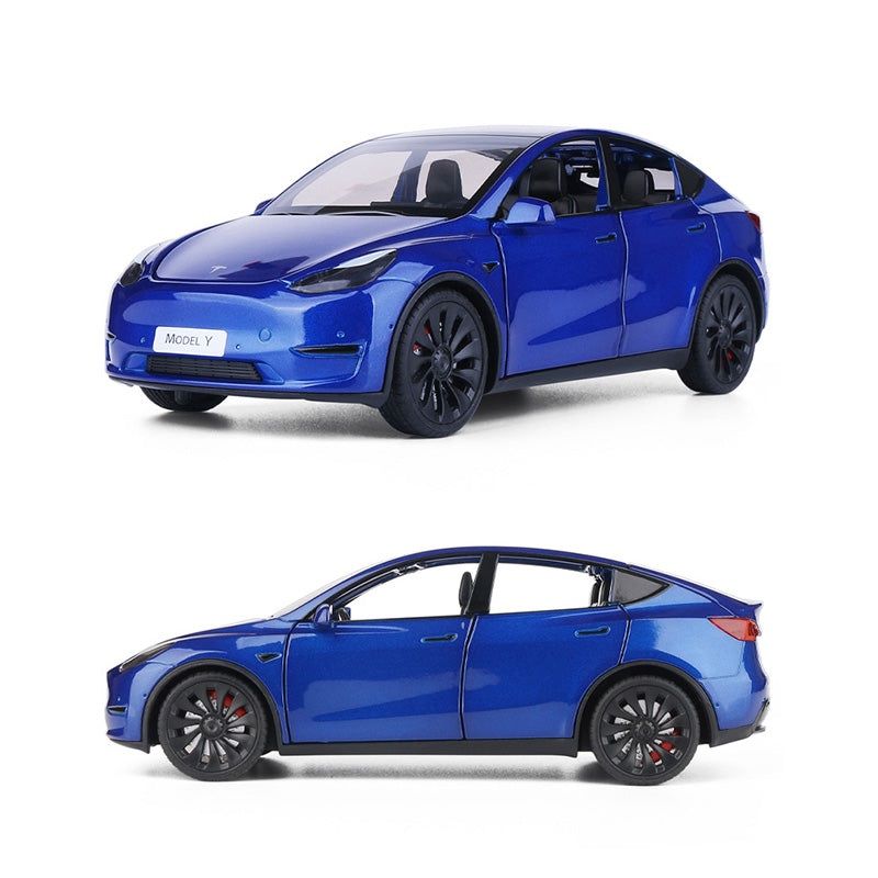 Tesla Modellini d'auto: Tesla Model Y Modellauto 1/24 Farbe blau – Nuovo e nell'imballaggio originale da Dietikon venduto da e-car-shop.schweiz