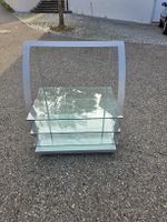 Steinhoff Glasvitrine silber hellblau temperiertes Glas 4 