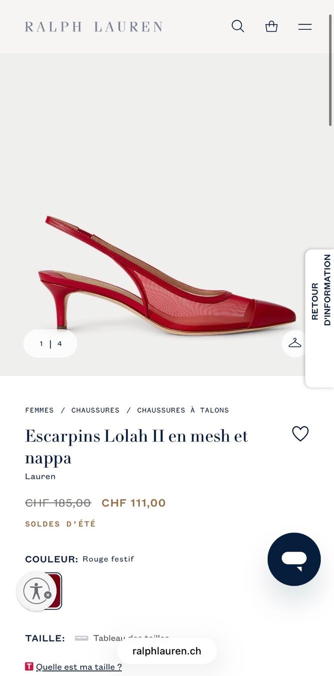 Ralph Lauren Scarpe da donna: Escarpins Ralph Lauren en mesh – Nuovo e nell'imballaggio originale da Genève venduto da mag_phh7 4
