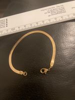 Bracelet maille plate plaqué or jaune 16 cm neuve 