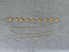 Metallgürtel Sonne OneSize goldfarben NEU