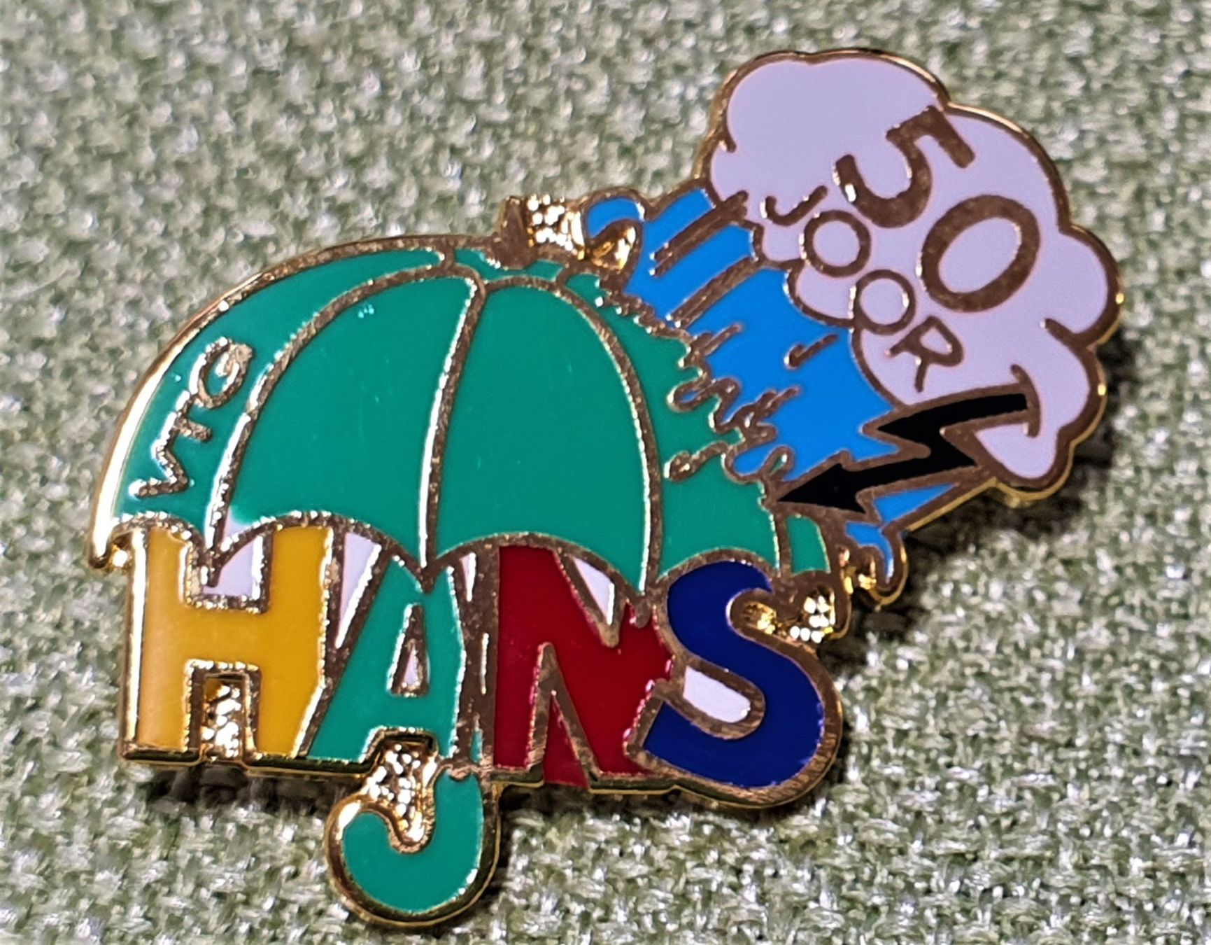 Placchette & Badge: O837 - Pin VTG 50 Joor HANS – Usato da Reinach BL venduto da Boston-Verkauf