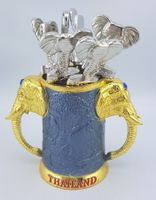 Thailand -  6 Vorspeisengabeln Set mit Becher -  Neu