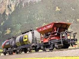 Roco __ 2 Kesselwagen _ Caplam _ Agip _ 1 Schüttgutwagen OVP
